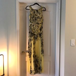 Eliza J Sleeveless Maxi Dress Floral Yellow